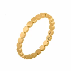 Ring 925/- Sterling Silber vergoldet Hexagon Stacking 41184742735966