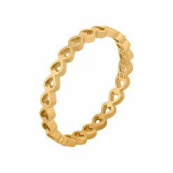 Ring 925/- Sterling Silber vergoldet Herz Stacking 41184728973406