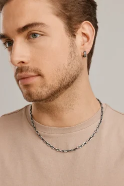 Single Creole 925 Silber matt oxidiert Dreiecke 41185105215582