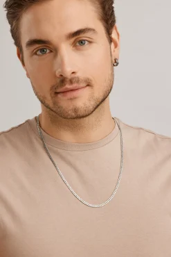 Single Creole 925 Silber matt oxidiert Muster Löwe 41185104265310