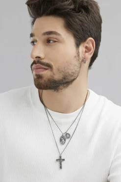 Single Creole 925/- Sterling Silber matt oxidiert 41173383413854