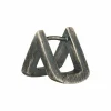 Single Ohrring Silber 925 rhodiniert oxidiert Dreieck 41184516735070