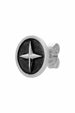 Single Ohrstecker Silber 925 rhodiniert oxidiert Stern 41185220296798