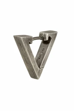 Single-Creole 925/- Sterling Silber matt oxidiert Dreieck 41184517128286