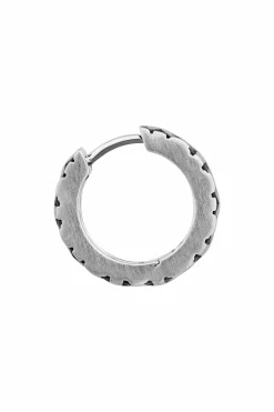 Single-Ohrring 925 Sterling Silber matt oxidiert 41184709181534
