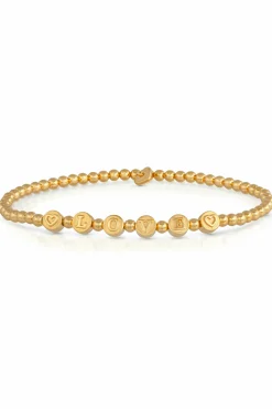 Stretch-Armband 925/- Sterling Silber vergoldet LOVE 41184522797150