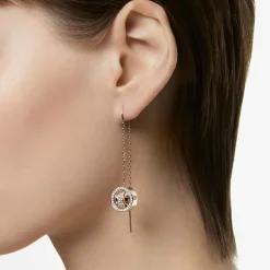 Swarovski Swarovski Damen Ohrschmuck Hollow Drop-Ohrhänger Lang, Weiß, Roségold-Legierungsschicht 5636504