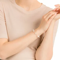 Swarovski Armband Unisex Rem­ix Kollektion Runde Perlen Strand Weiß/Rosé 5365738