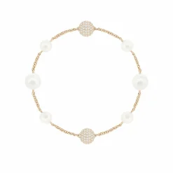 Swarovski Armband Unisex Rem­ix Kollektion Runde Perlen Strand Weiß/Rosé 5365738