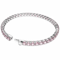 Swarovski Armband Unisex Matrix Tennis Rundschliff Rosa Rhodiniert Größe S 5648930