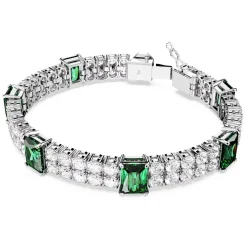 Swarovski Armband Unisex Matrix Tennis Grün, Weiß Rhodiniert 48/M 5666163