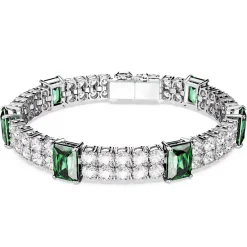 Swarovski Armband Unisex Matrix Tennis Grün, Weiß Rhodiniert 48/M 5666163