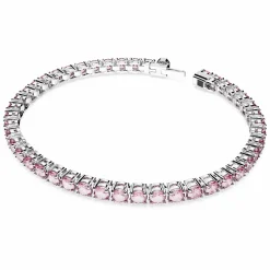 Swarovski Armband Unisex Matrix Tennis „Round‑Cut Pink“ Länge:17,5cm Weiß/Rhodium 5648932