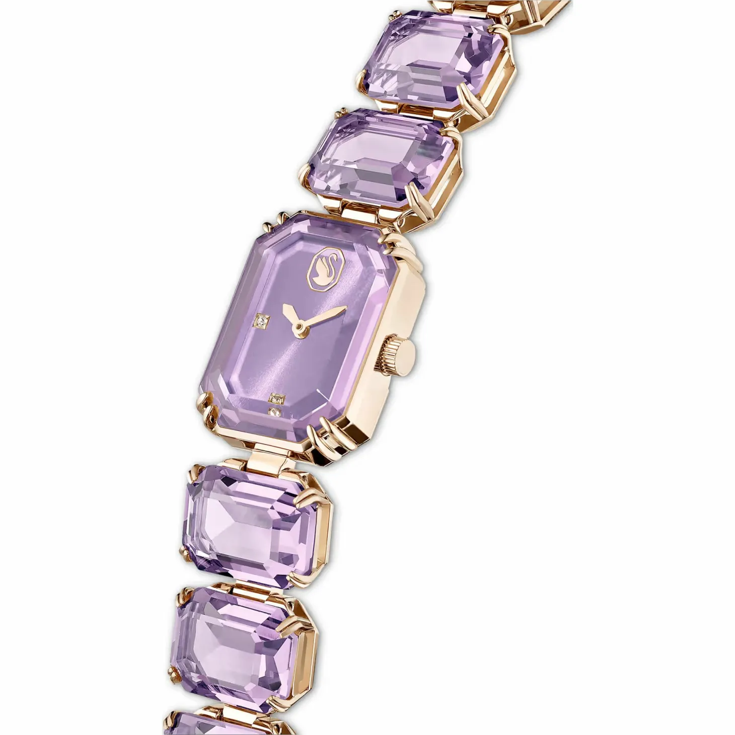 Swarovski Armbanduhr Damen Millenia Octagon mauve champagnergold 5722364