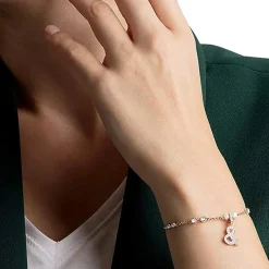 Swarovski Charm Anhänger Remix Alphabet "&" Weiß, Roségold-Legierungsschicht 5441403