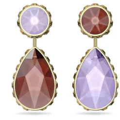 Swarovski Chroma Drop-Ohrhänger für Damen, Asymmetrisches Design, Mehrfarbig, 5600523