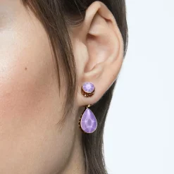 Swarovski Chroma Drop-Ohrhänger für Damen, Asymmetrisches Design, Mehrfarbig, 5600523