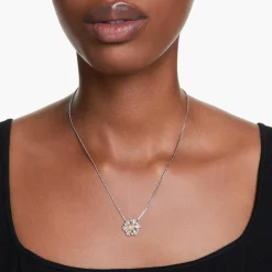 SWAROVSKI Damen Anhänger Blume Gelb Rhodiniert IDYLLIA 5679939