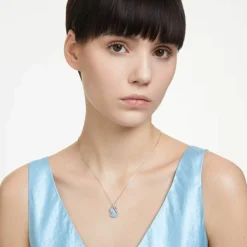 SWAROVSKI Damen Anhänger Schwan Blau Rhodiniert SWAN 5660594