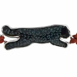 Swarovski Damen Armband by Fiona Endangered Animals Puma, Schwarz, Rot Rhodiniert 5352869