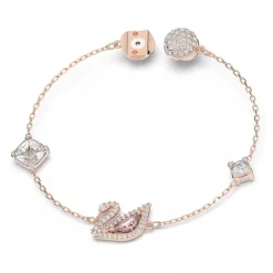 Swarovski Damen Armband Dazzling Swan rosa 5485877
