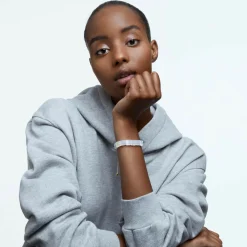 Swarovski Damen Armband Letra Stern, Weiß, Goldfarbe 5615862