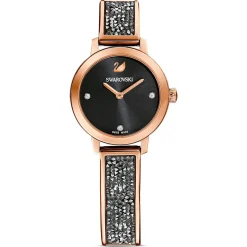 Swarovski Damen Armbanduhr Cosmic Rock Schwarz Rosegoldfarbe 5376068