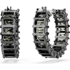 Swarovski Damen Creolen Matrix Ohrringe grau  5658650