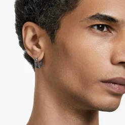 Swarovski Damen Creolen Matrix Ohrringe grau  5658650