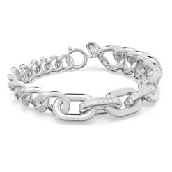 Swarovski Damen Dextera Armband Pavé, Weiß, Rhodiniert 5622226