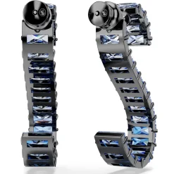 Swarovski Damen Drop-Ohrhänger Matrix Baguette Blau 5705780