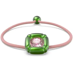 Swarovski Damen Dulcis Armband Kissenschliff, Grün-Pink 5613643