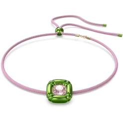 Swarovski Damen Dulcis Halskette Kissenschliff, Grün 5601585