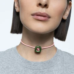 Swarovski Damen Dulcis Halskette Kissenschliff, Grün 5601585