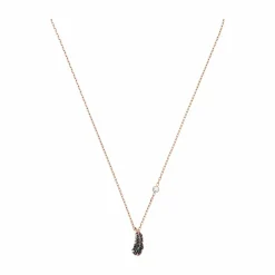 Swarovski Damen Halskette Naughty Feder Schwarz 5495292