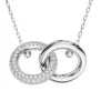 Swarovski Damen Halskette Dextera verbundene Ringe Silber 5670251