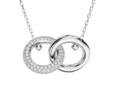 Swarovski Damen Halskette Dextera verbundene Ringe Silber 5670251