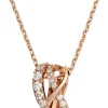 Swarovski Damen Halskette mit Anhänger Twist Weiß, Rosagoldfarbe 5620549