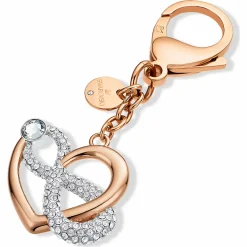 SWAROVSKI Damen Handtaschen-Charm Unendlichzeichen und Herz Weiß INFINITE 5530885