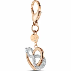SWAROVSKI Damen Handtaschen-Charm Unendlichzeichen und Herz Weiß INFINITE 5530885