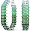 Swarovski Damen Kreolen Matrix Baguette Grün 5705787