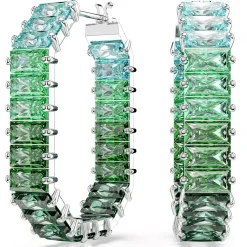 Swarovski Damen Kreolen Matrix Baguette Grün 5705787