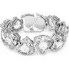 Swarovski Damen Millenia Armband Übergroße Kristalle, Trilliant-Schliff, Weiß, Rhodiniert 5599194