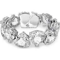 Swarovski Damen Millenia Armband Übergroße Kristalle, Trilliant-Schliff, Weiß, Rhodiniert 5599194
