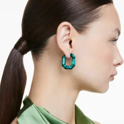 SWAROVSKI Damen Minikreolen Grün LUCENT 5680786