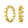 Swarovski Damen Ohrringe Creolen Ortyx Trilliant-Schliff, Gelb, Goldlegierungsschicht 5630821