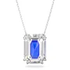Swarovski Damen Swarovsk Chroma Halskette Oktagon-Schliff, Blau, Rhodinierti 5600625