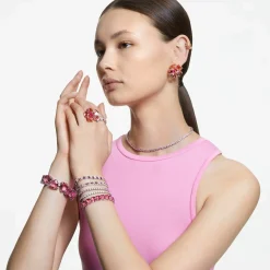 Swarovski Damen Tennis Armband Trilliant-Schliff Rosa MATRIX 5614928