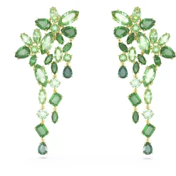 Swarovski Gema Damen Chandelier-Ohrringe Grün Goldlegierung Kristalle