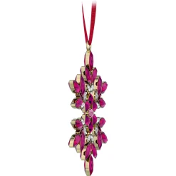 Swarovski Gema Festtagsornament Schneeflocke Rot, Pink 5691041